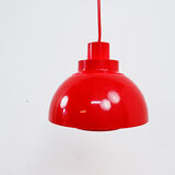 Nordisk Solar red hanging lamp, 1970s