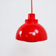 Nordisk Solar red hanging lamp, 1970s