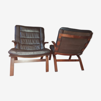 Lot de 2 fauteuils années 70