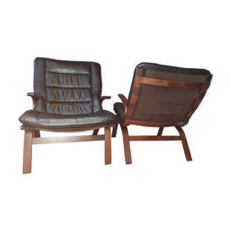 Lot de 2 fauteuils années 70