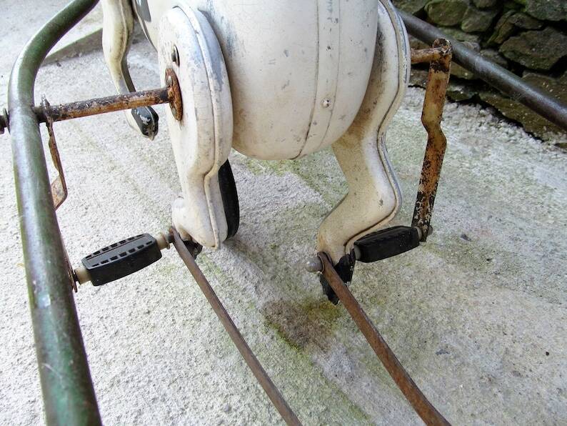 Soviet USSR childs pedal horse car antique vintage childs toy treasure 1950