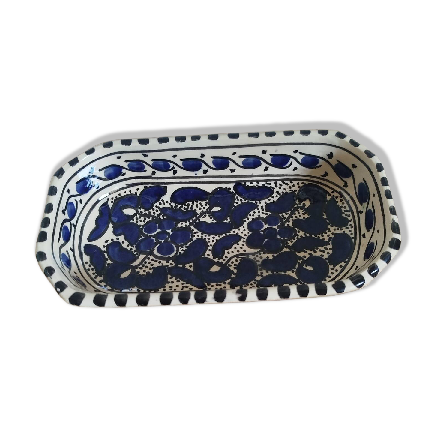 Handcrafted glazed ceramic bowl