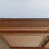 Wall-mounted wardrobe in solid oak