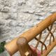 Vintage rattan wall coat rack