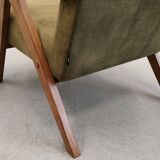 Mid Century Easy Chair Model B - 310 Var in Forest Green Velvet