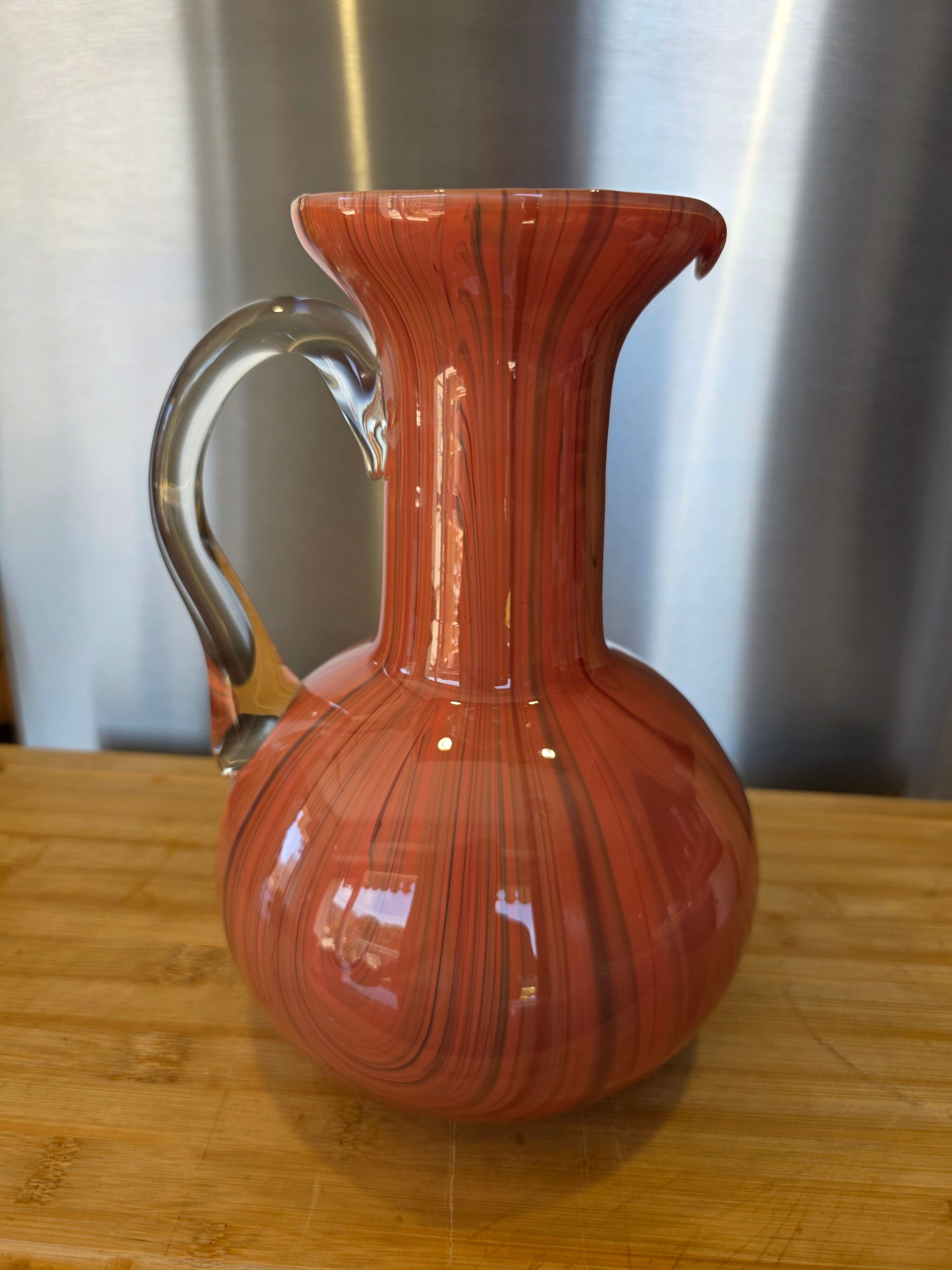 Large vintage opaline vase from Florence, Italy, 1960s-1970s.