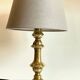 Lampe chic ancien bougeoir laiton massif