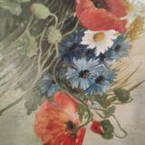 Oil painting on canvas "Country spray with poppies" 1910 signed