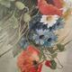 Oil painting on canvas "Country spray with poppies" 1910 signed