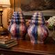 Pair of ceramic vases signed Elgé mid-century