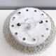 Vintage ceiling lamp / wall lamp - molded glass diamond tips - 1970