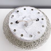 Vintage ceiling lamp / wall lamp - molded glass diamond tips - 1970