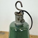 Industrial Green Enamel Factory Pendant Lamp, 1960s