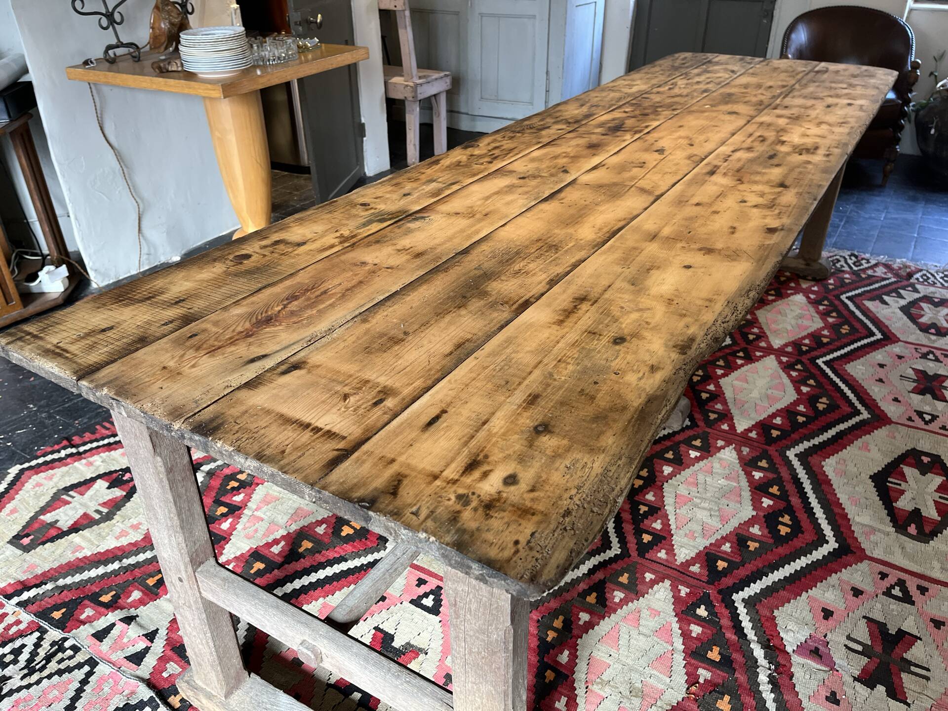 19th-century farmhouse table