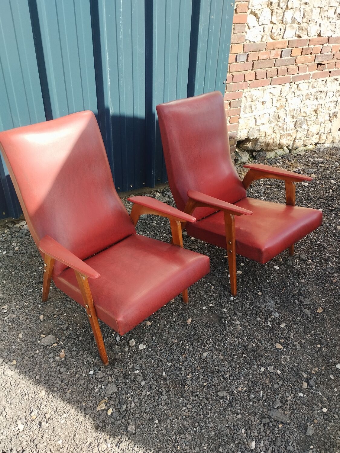 Paire de fauteuils vintage ancien