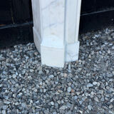 Louis XV style fireplace in Carrara marble, around 1900.