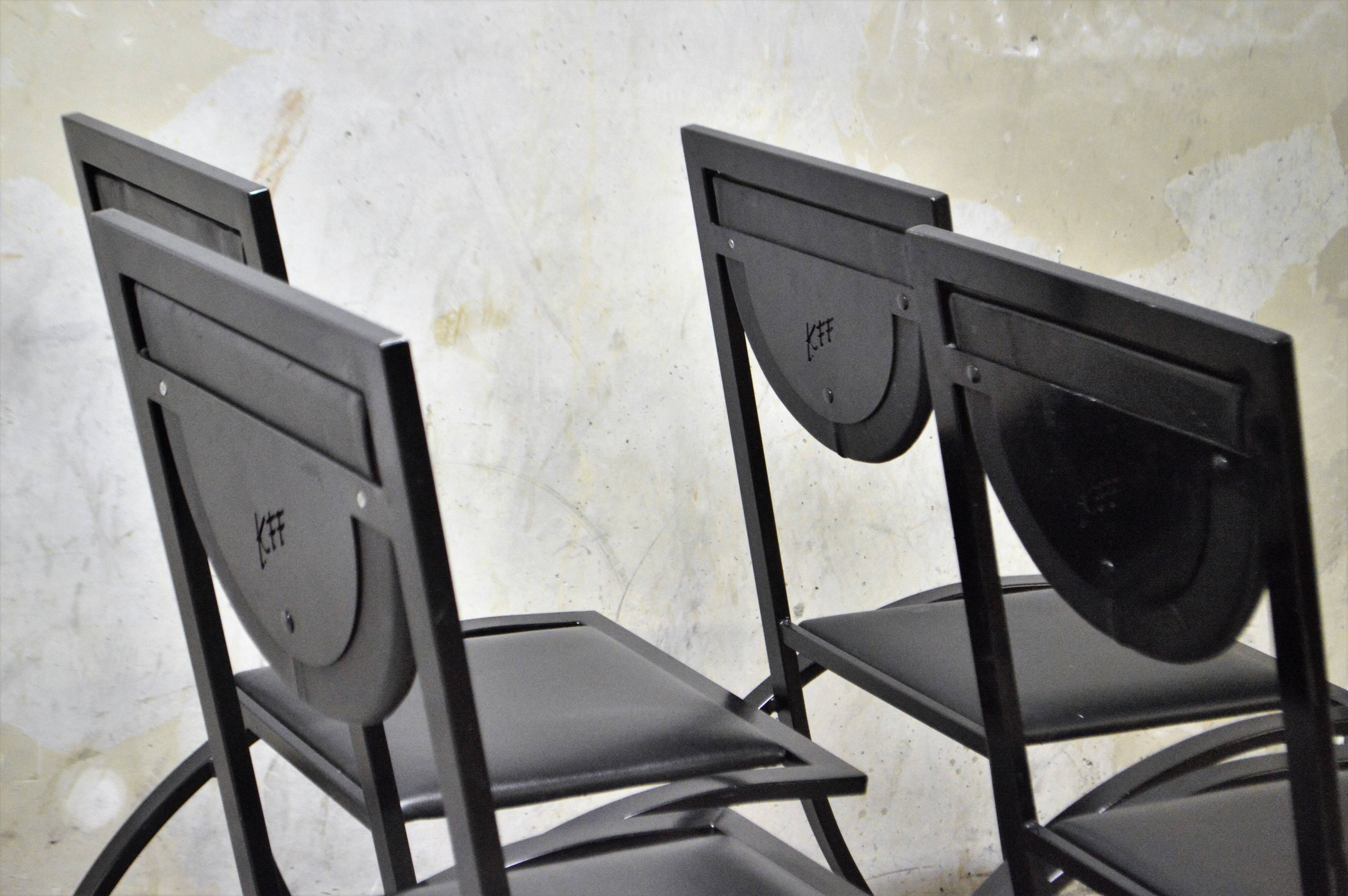 Sinus chairs by KFF from the 80s Bauhaus design