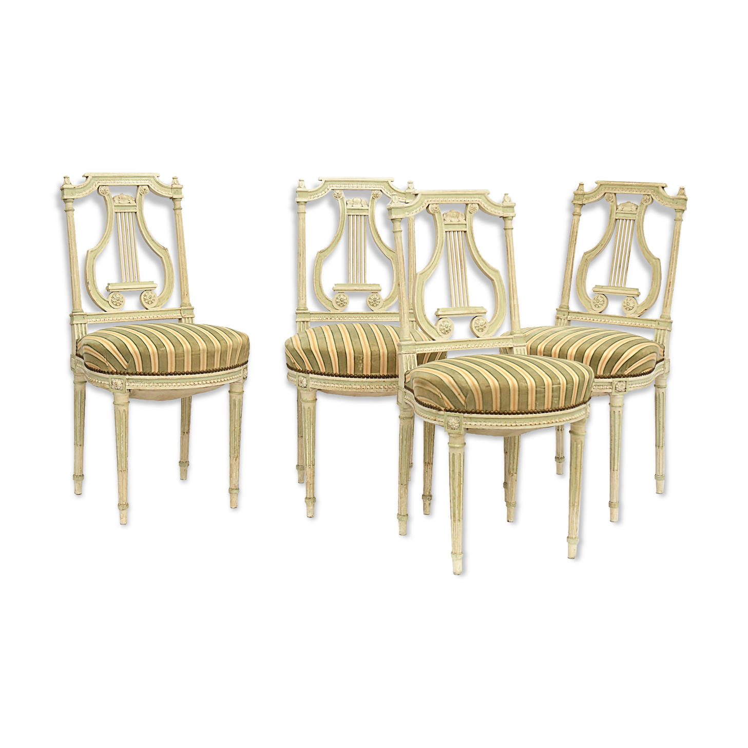 4 Chairs with lyre back