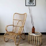 Vintage rattan armchair