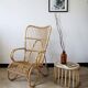 Fauteuil en rotin vintage