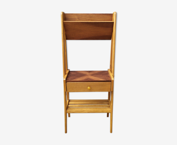 Étagère pied compas chêne 1950