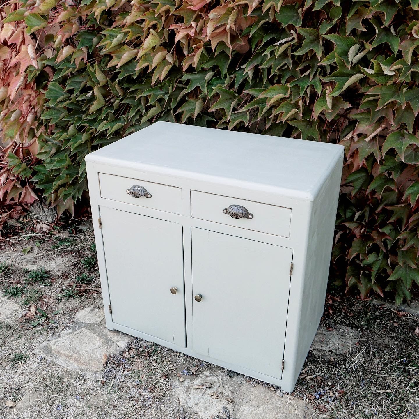Vintage smoked green buffet