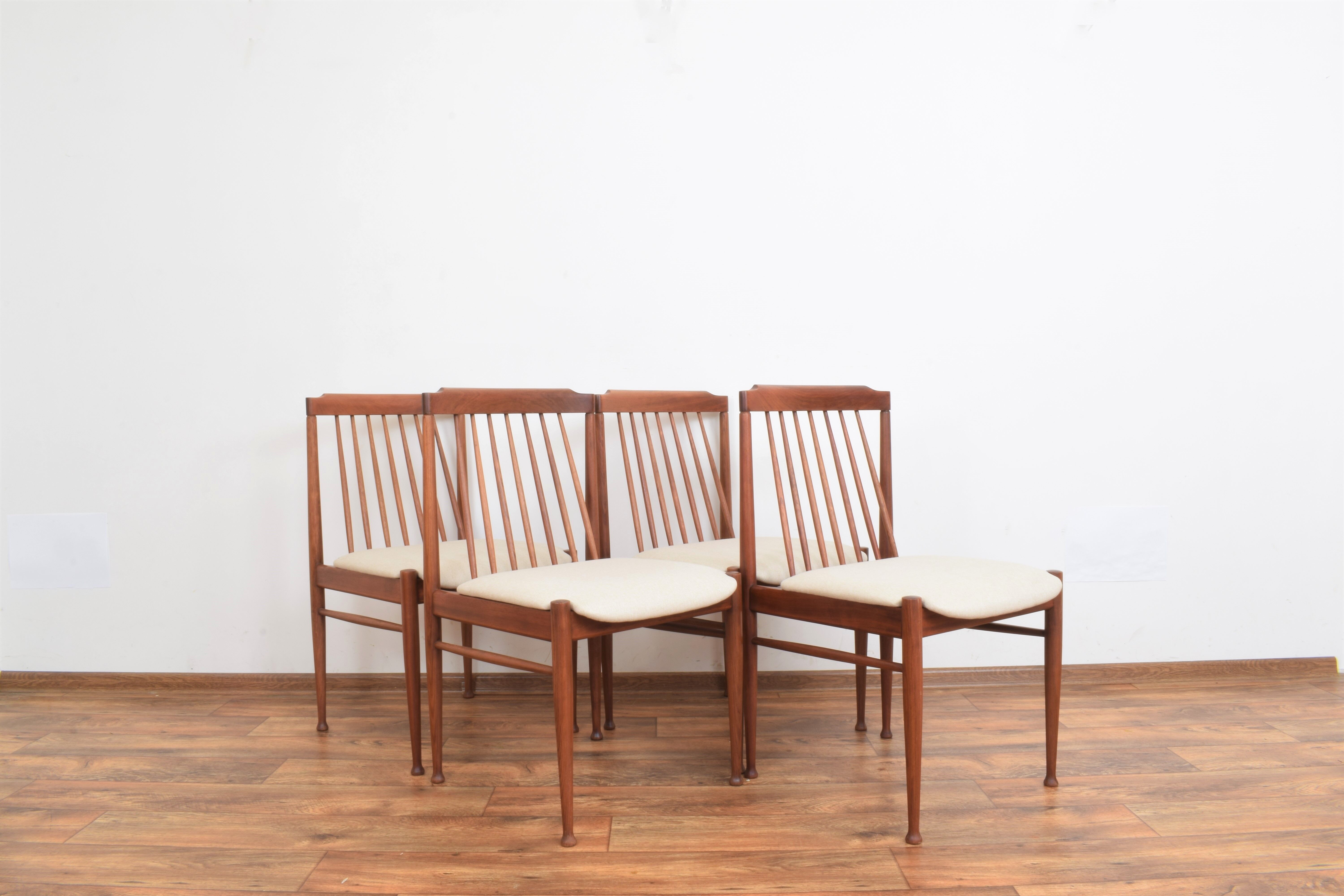 Mid-Century Danish Teak Dining Chairs, 1960s, Set of 4