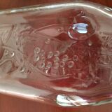 Bocal verre moulé décors fruits et graduation vintage teissi
