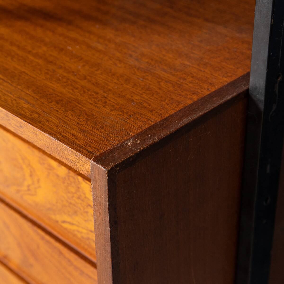 Vintage 20thc italian modular teak wall cabinet c.1960