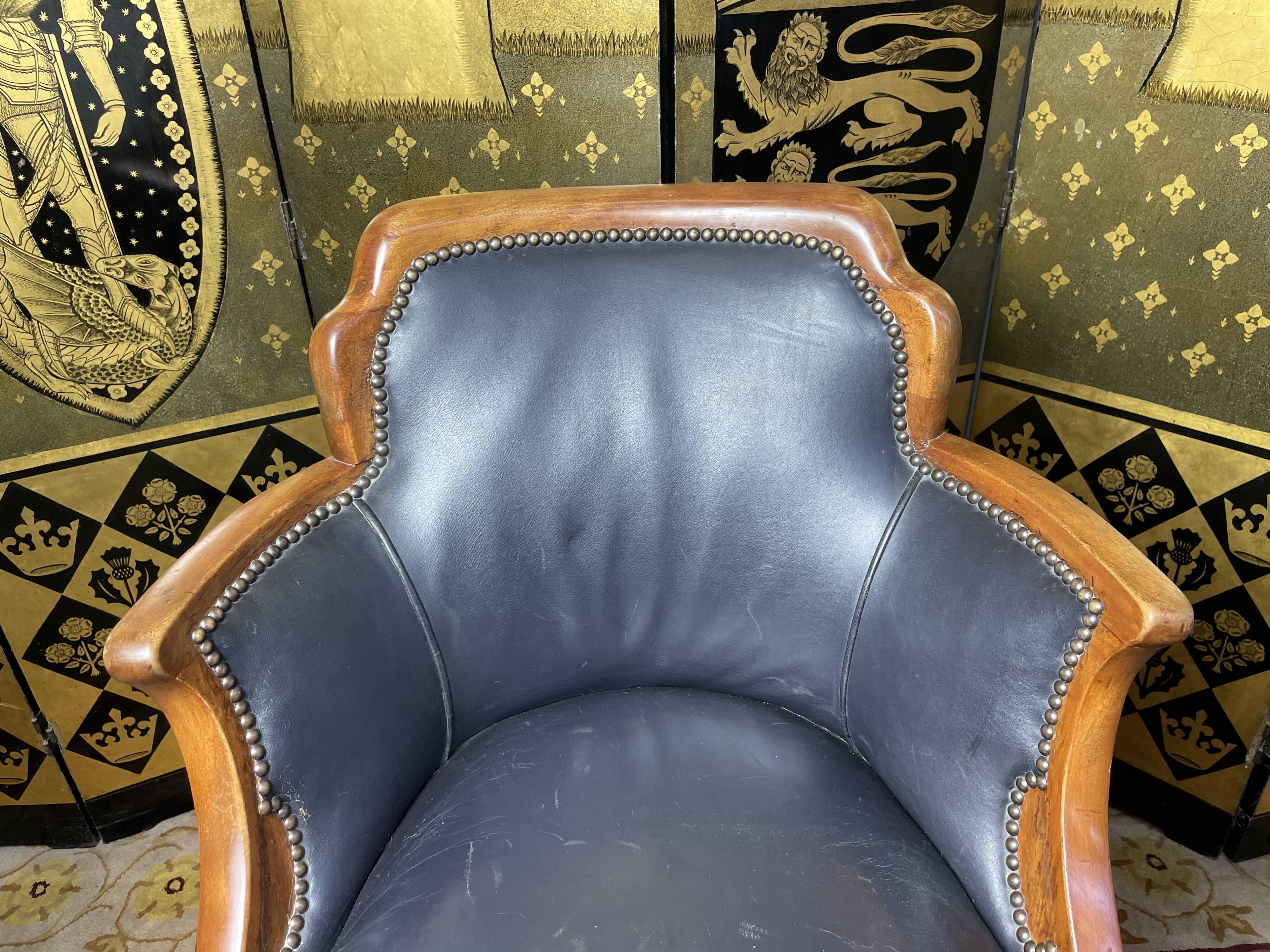 Fauteuil de bureau pivotant anglais