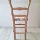 Country chair in blue toile de Jouy