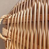 Vintage oval bamboo tray