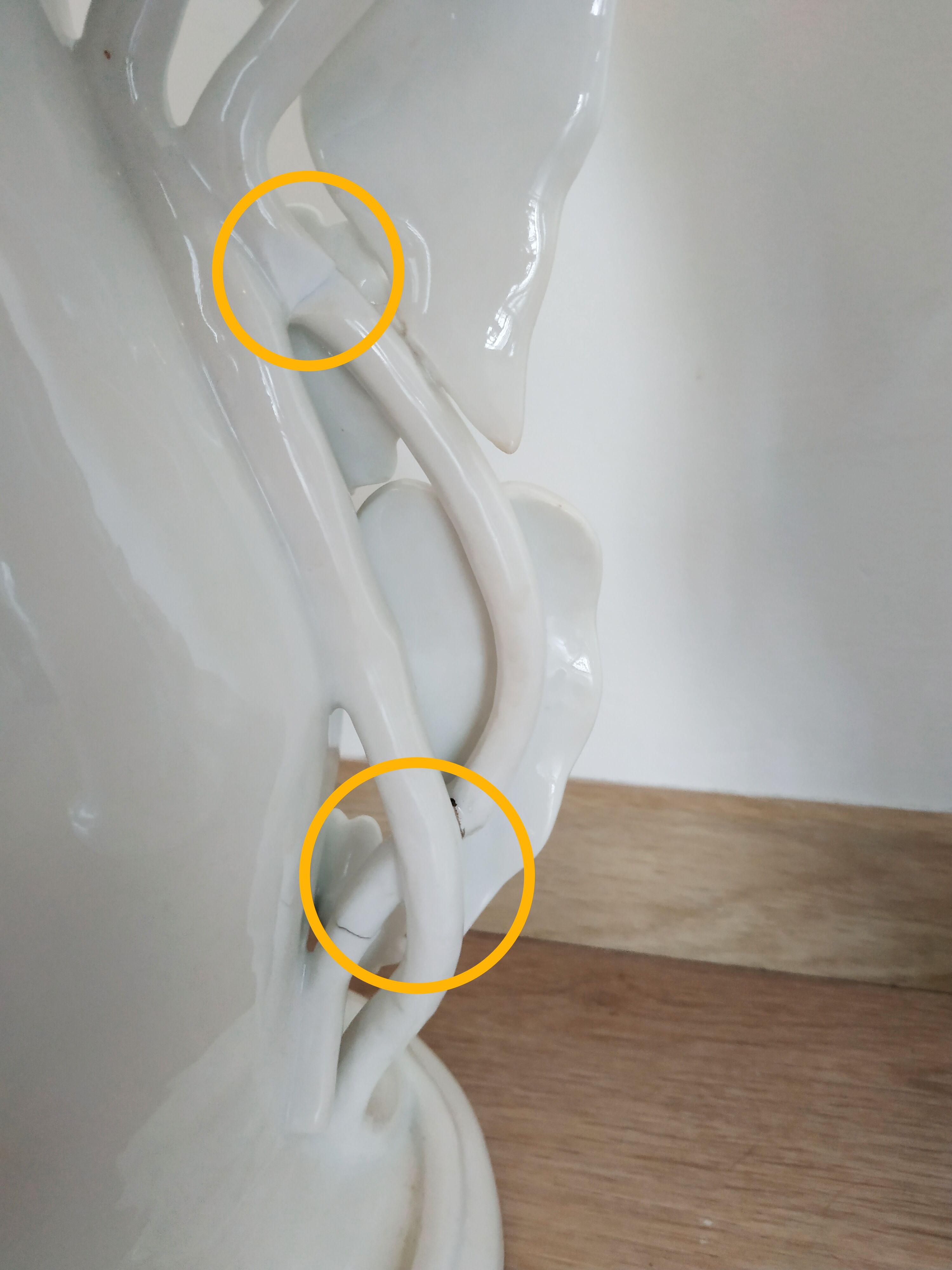 Pair of large vases of brides / cone vases 45 cm high