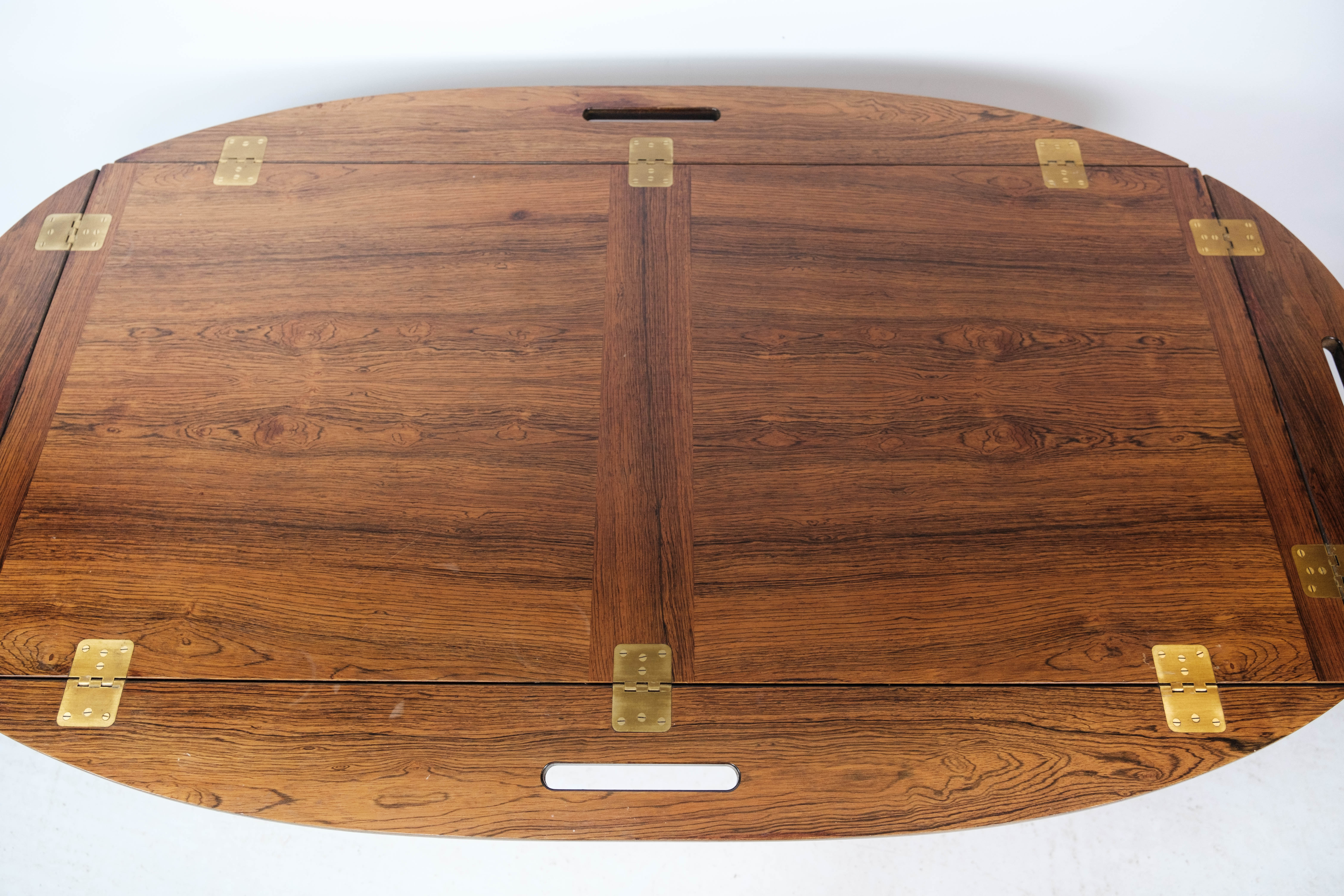 Butler's tray in rosewood of Danish design from the 1960s