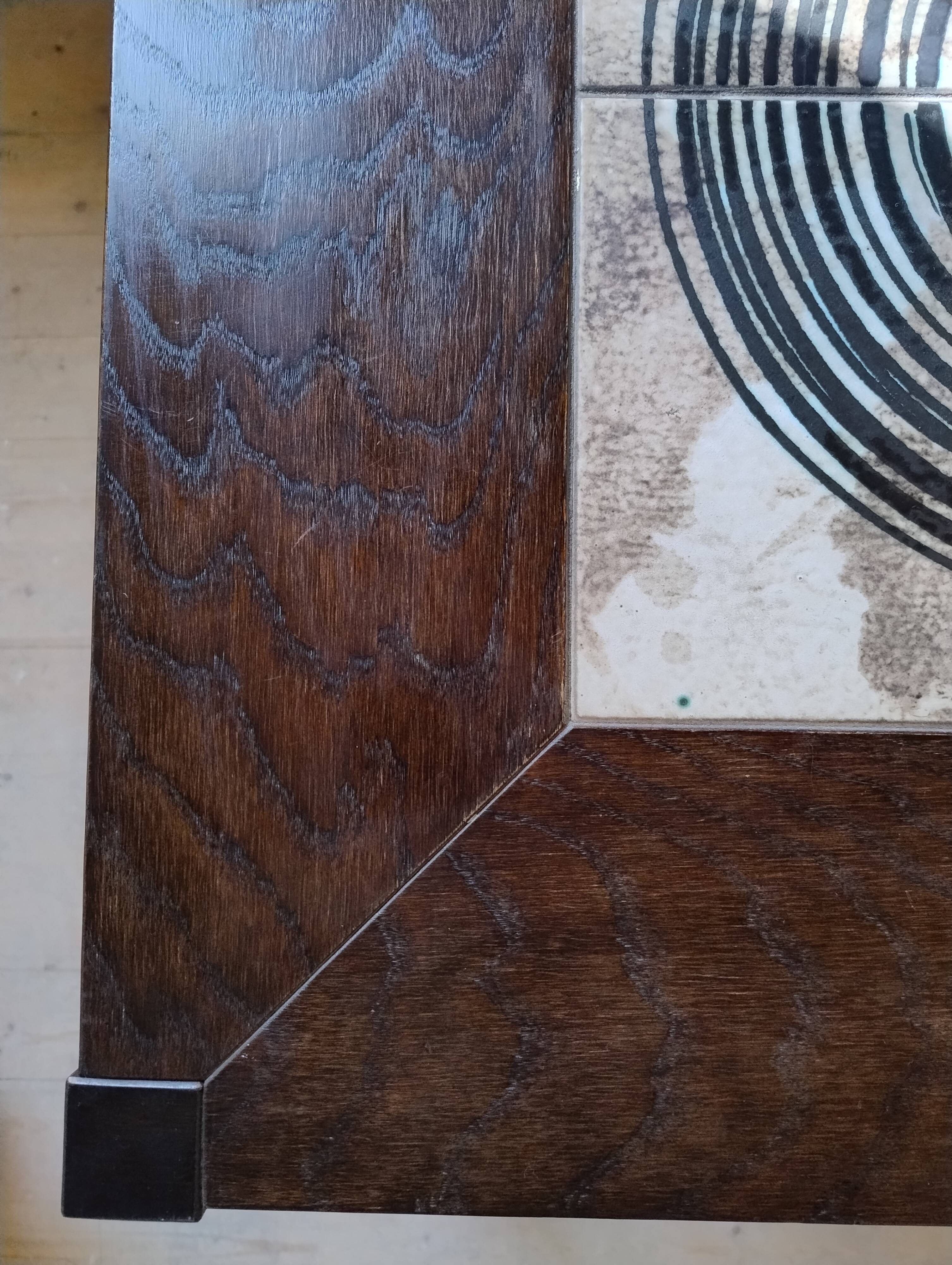 Wood and ceramic coffee table