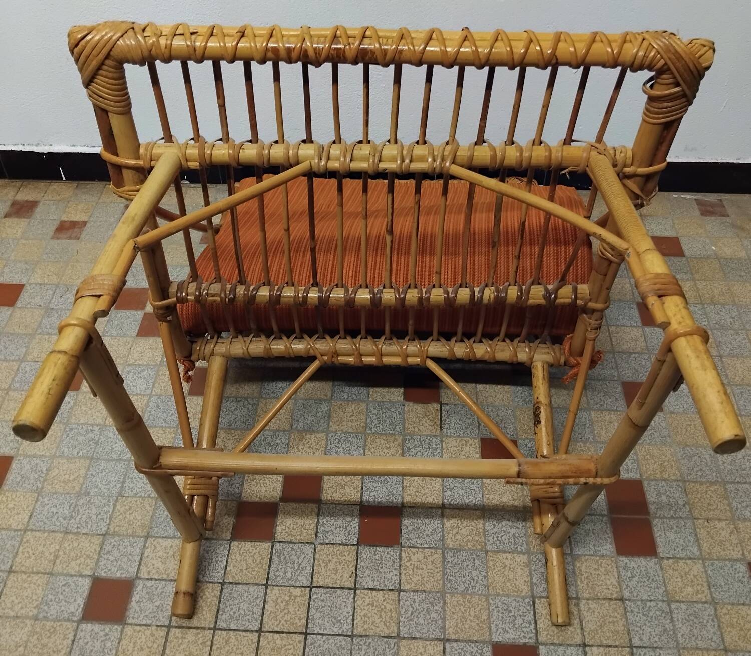 Fauteuil en Rotin Vintage