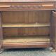 Henri II two-door sideboard in solid wood and marble