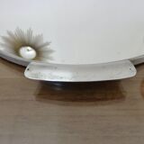 Round mirror tray, in chrome metal, Art Deco, 1930s-1940s