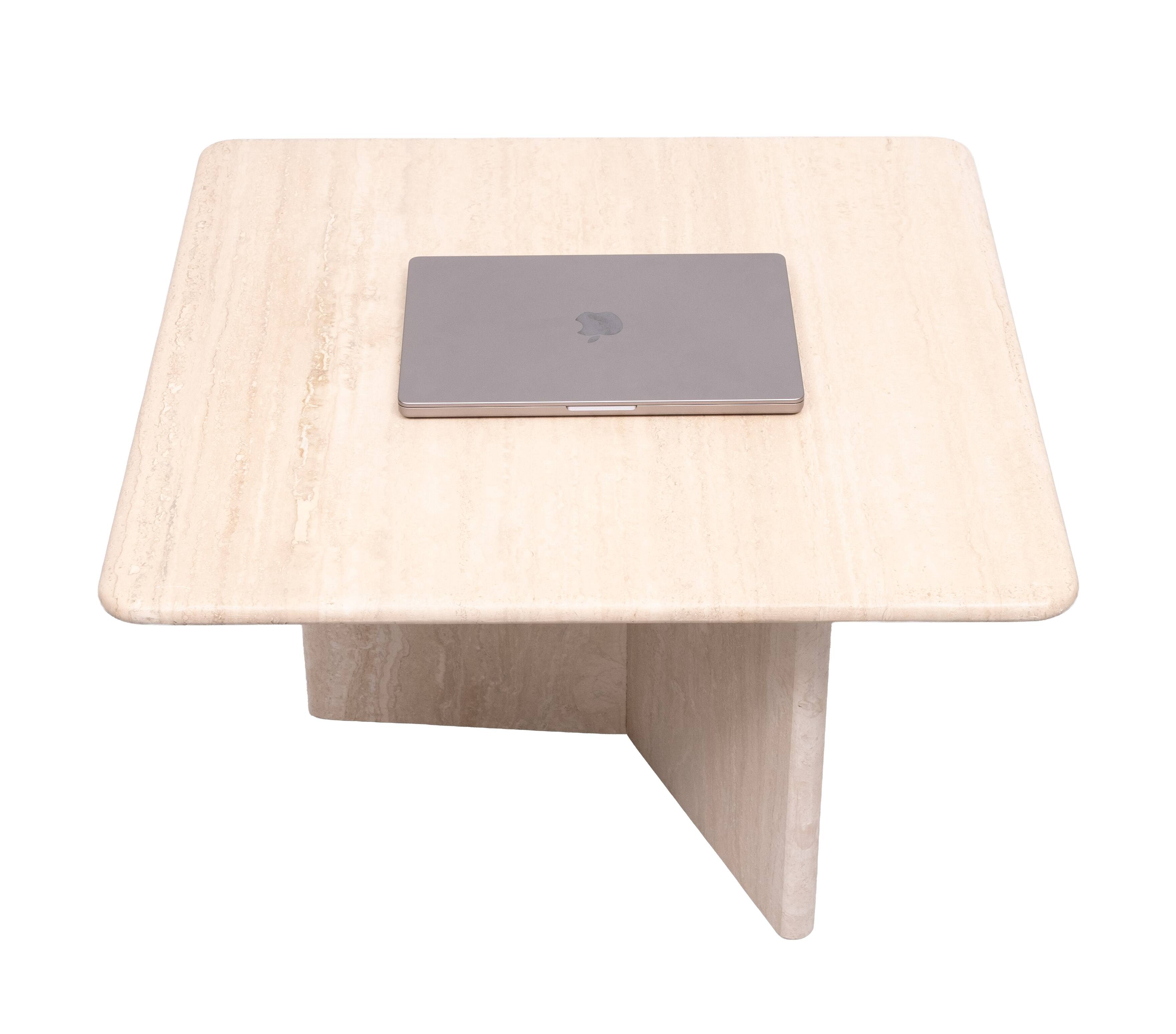 small Travertine Coffee table Italy 1970s