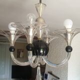 Art deco chandelier Murano glass