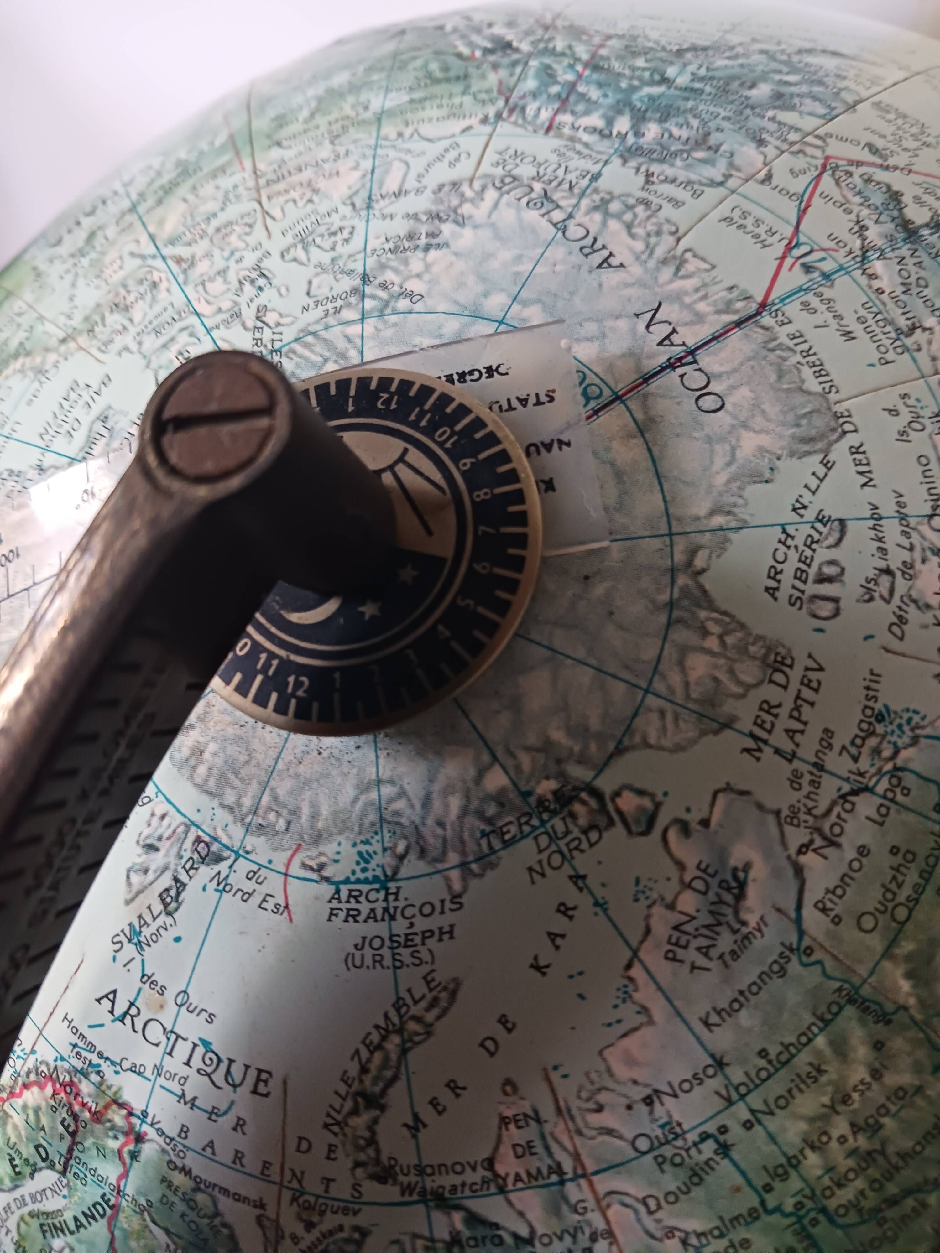 World globe, 1960s/70s.
