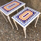 Trundle tables in briare enamels