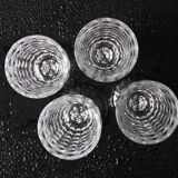 Ensemble de quatre verres à champagne ou à prosecco vintage / Italie / Années 2000