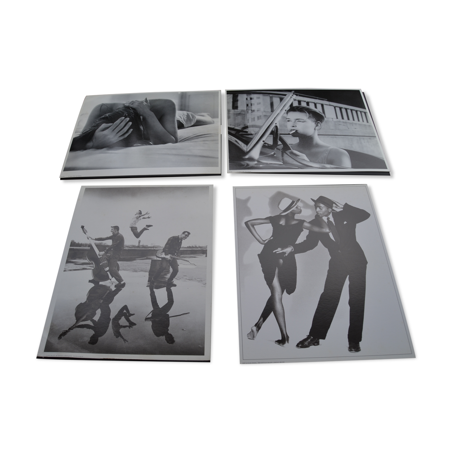 Lot of 4 photos from the 1960s, 1970s, 1980s of Tushita editions of artists (Armstrong Roberts, Cyril Bernard, Housk Randall)