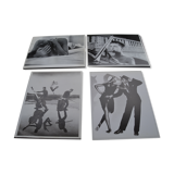 Lot of 4 photos from the 1960s, 1970s, 1980s of Tushita editions of artists (Armstrong Roberts, Cyril Bernard, Housk Randall)