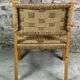 Dutch armchair rope and wood Vroom & Dreesman vintage 1960