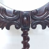 Floor candelabra in wrought iron and turned wood
