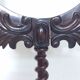 Floor candelabra in wrought iron and turned wood