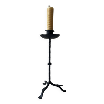 Wrought iron candle holder