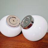 Space Age table lamp in white opaline, 1970s
